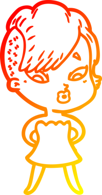 Bir çizgi film karakteri, bir insan tarafından çizilmiş bir kızı şaşırttı.