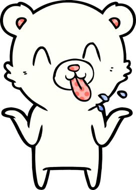 Bir insan tarafından çizilmiş kutup ayısı karikatürü