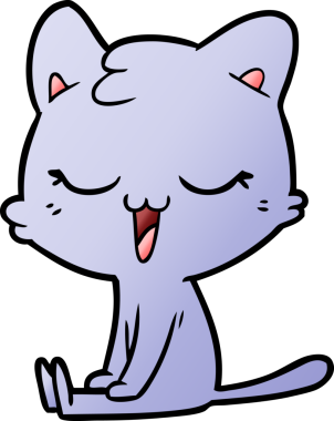 Bir insan tarafından çizilmiş çizgi film kedisi.