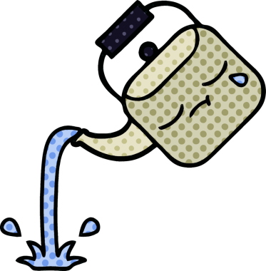 Bir insan tarafından çizilmiş bir çaydanlık çizgi filmi.