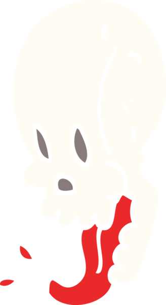 bir insan tarafından çizilmiş iğrenç bir kafatası