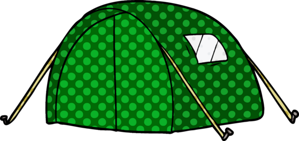 Bir insan tarafından çizilmiş karikatür çadırı