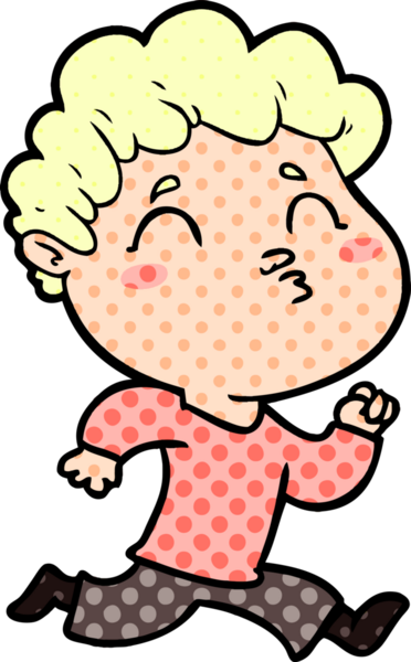 Çizgi film adamı somurtuyor Bir insan tarafından çizilmiş