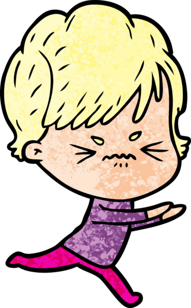 Bir insan tarafından çizilmiş, hayal kırıklığına uğramış bir kadın.