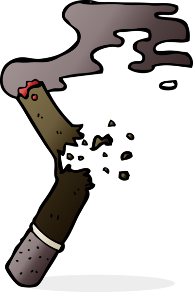 Bir insan tarafından çizilmiş kırık bir puro.