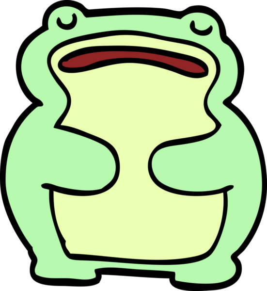 Bir insan tarafından çizilmiş karalama kurbağası.