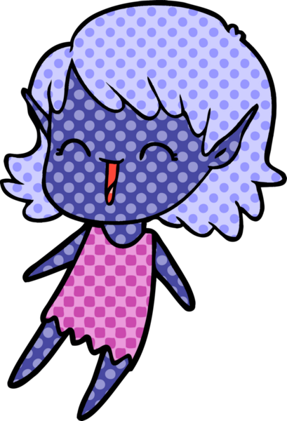 Bir insan tarafından çizilmiş bir elf kızı.