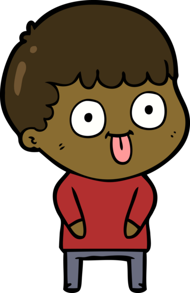 cartoon dumb kid drawn by a human