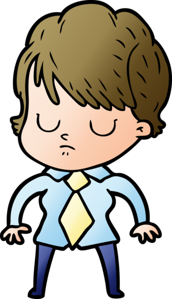 Bir insan tarafından çizilmiş karikatür kadın.