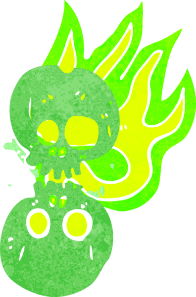 Bir insan tarafından çizilmiş bir cadılar bayramı kemik numarası.