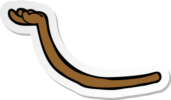 Bir insan tarafından çizilmiş bir karikatür kolunun çıkartması.