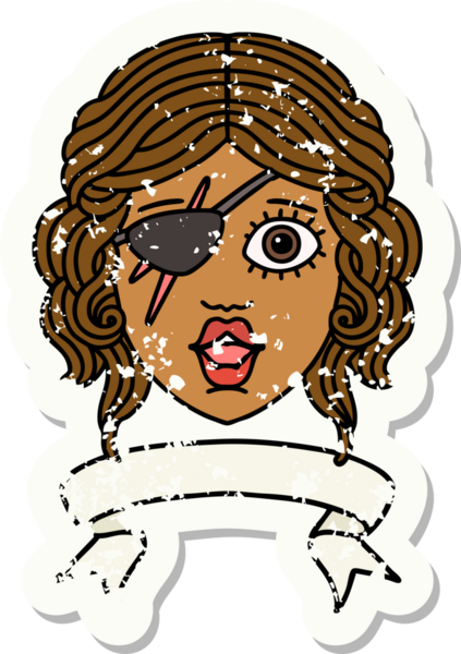 Retro Dövme Tarzı İnsan Rogue karakteri Bir insan tarafından çizilmiş pankartıyla