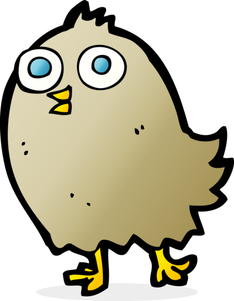 bir insan tarafından çizilmiş mutlu bir kuş.