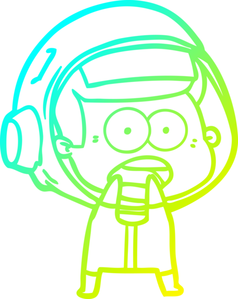 Bir insan tarafından çizilen soğuk gradyan çizgi çizimi bir astronotu şaşırttı.