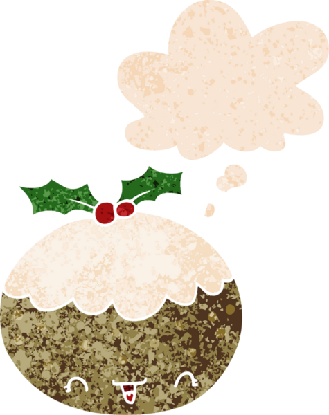 Düşünce baloncuklu tatlı çizgi film pudingi grunge dertli eski moda bir insan tarafından çizilmiş