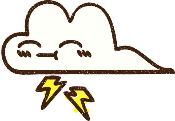 Bir insan tarafından çizilen Şimşek Bulutu Tebeşiri