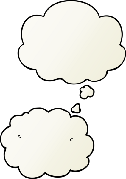 Düşünce baloncuğu olan karikatür bulutu bir insan tarafından çizilmiş.