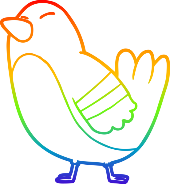 gökkuşağı gradyan çizimi Bir insan tarafından çizilmiş bir çizgi kuş