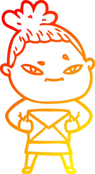 Bir insan tarafından çizilmiş bir karikatür kadın çizimi