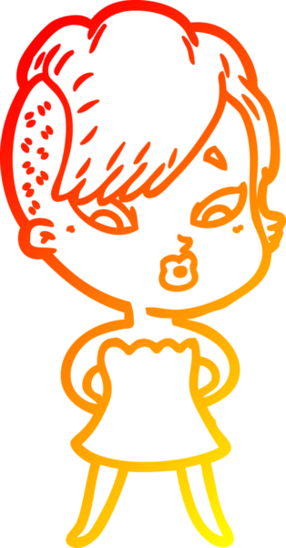 Bir çizgi film karakteri, bir insan tarafından çizilmiş bir kızı şaşırttı.