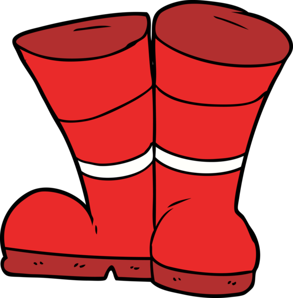 Wellington çizmeleri bir insan tarafından çizilmiş.