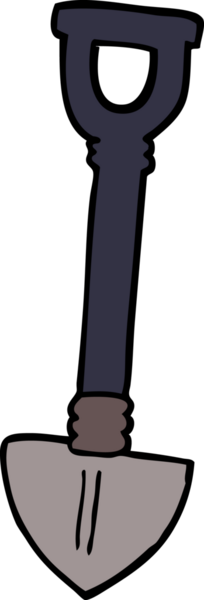 Bir insan tarafından çizilmiş karalama küreği.