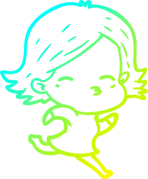 Bir insan tarafından çizilmiş bir karikatür kadın çizimi.