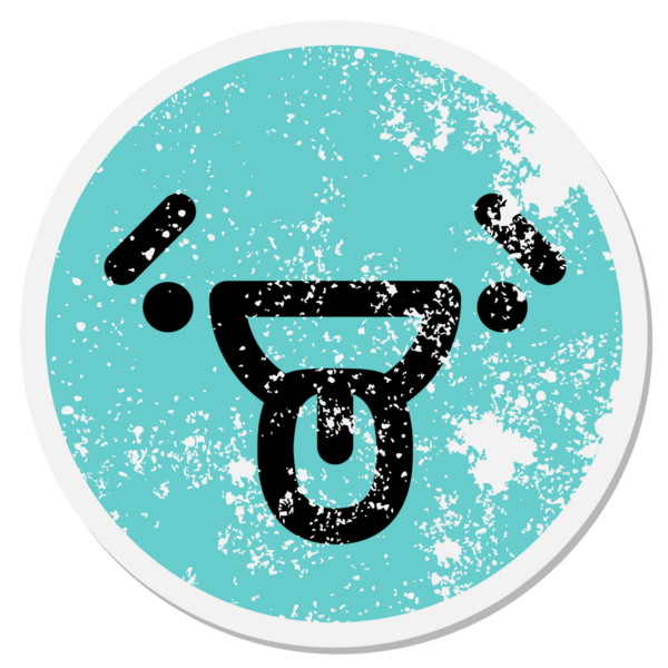 Bir insan tarafından çizilmiş utangaç bir yüz.