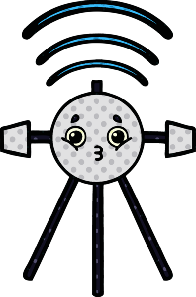 Bir insan tarafından çizilmiş bir uydunun çizgi roman tarzı