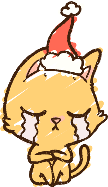 Bir insan tarafından çizilen Ağlayan Kedi Tebeşiri