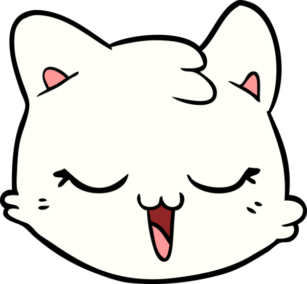 bir insan tarafından çizilmiş kedi yüzü.