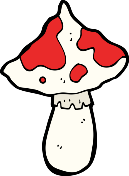 Bir insan tarafından çizilmiş mantar taburesi.