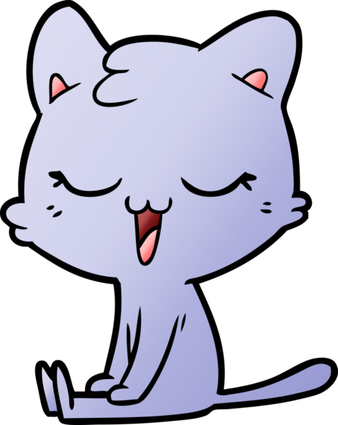 Bir insan tarafından çizilmiş çizgi film kedisi.