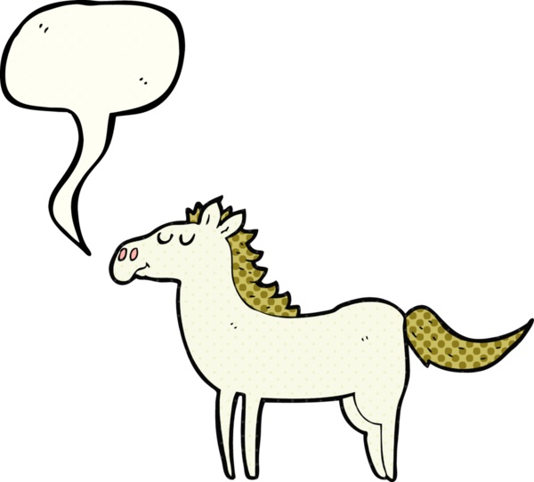 Bir insan tarafından çizilmiş serbest çizilmiş çizgi roman konuşma balonu çizgi filmi atı.