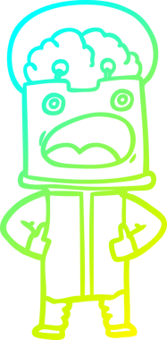 Bir insan tarafından çizilmiş soğuk gradyan robot çizimi