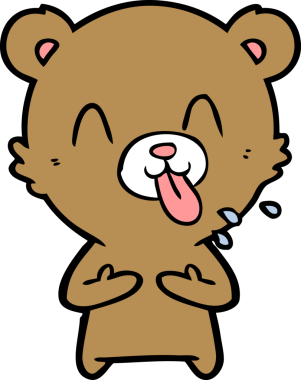 Bir insan tarafından çizilmiş bir çizgi film karakteri.