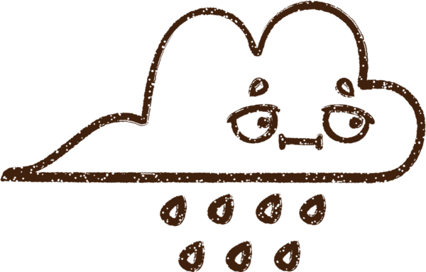 Bir insan tarafından çizilen Yağmur Bulutu Kömürü