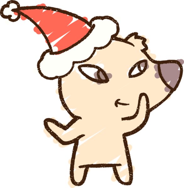 Bir insan tarafından çizilmiş Noel Ayısı Tebeşiri