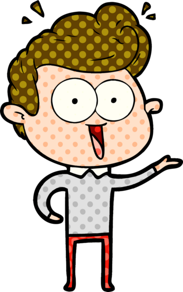 Bir insan tarafından çizilmiş karikatür adam.