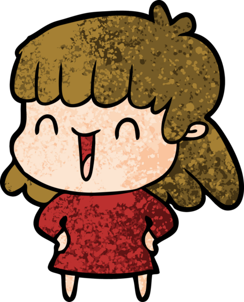 Bir insan tarafından çizilmiş karikatür kadın.