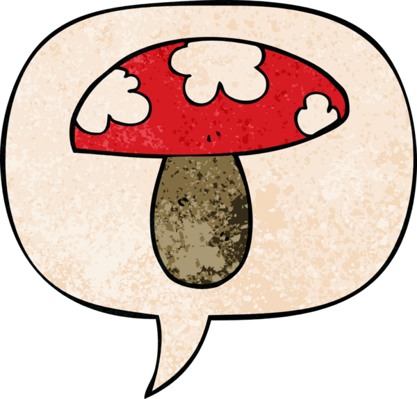 bir insan tarafından çizilmiş eski moda konuşma baloncuklu mantar.
