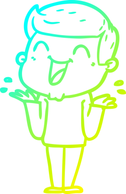 Bir insan tarafından çizilmiş bir çizgi film karakterinin soğuk çizgi çizimi.