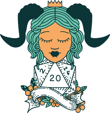 Retro Dövme Biçimi Bir insan tarafından çizilmiş doğal yirmi zar atışıyla düzenleme