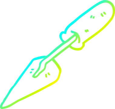 Bir insan tarafından çizilmiş bir karikatür malanın soğuk gradyan çizimi