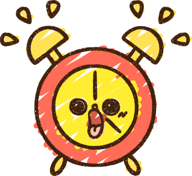 Bir insan tarafından çizilen Alarm Saati Tebeşiri