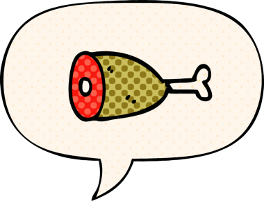 Bir insan tarafından çizilmiş çizgi roman tarzında konuşma baloncuklu çizgi film eti.