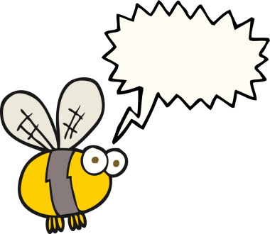 Bir insan tarafından çizilmiş serbest konuşma balonu çizgi film arısı