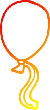 Bir insan tarafından çizilen kırmızı balonun sıcak çizgi çizimi