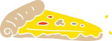 Bir insan tarafından çizilmiş karalama pizza dilimi.