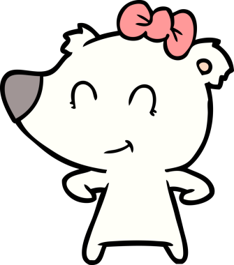 Bir insan tarafından çizilmiş kutup ayısı karikatürü